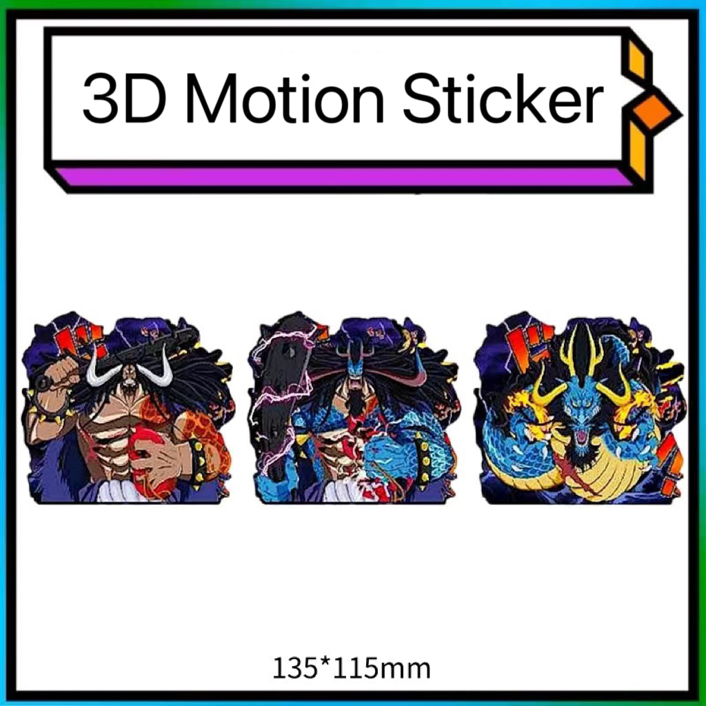 Kaidou 3D Motion sticker, 3 varieties Of morphologic