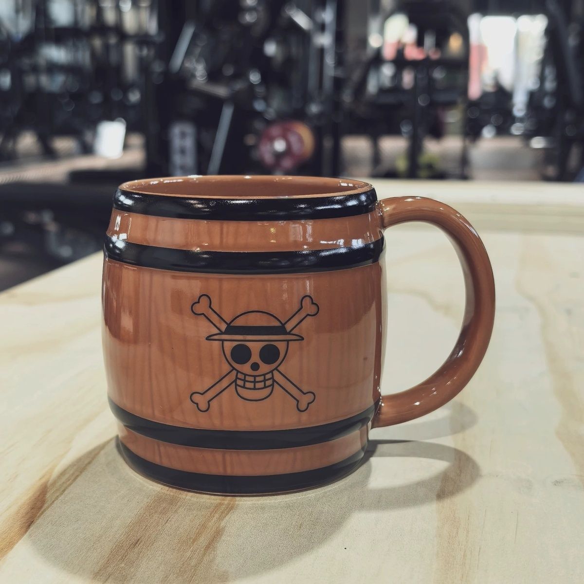 Strawhats Wooden Barrel Ceramic Mug