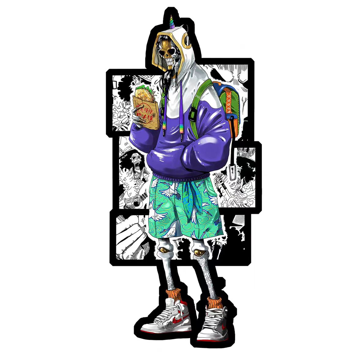 Hand Drawn Fashion Characters Refrigerator Magnet