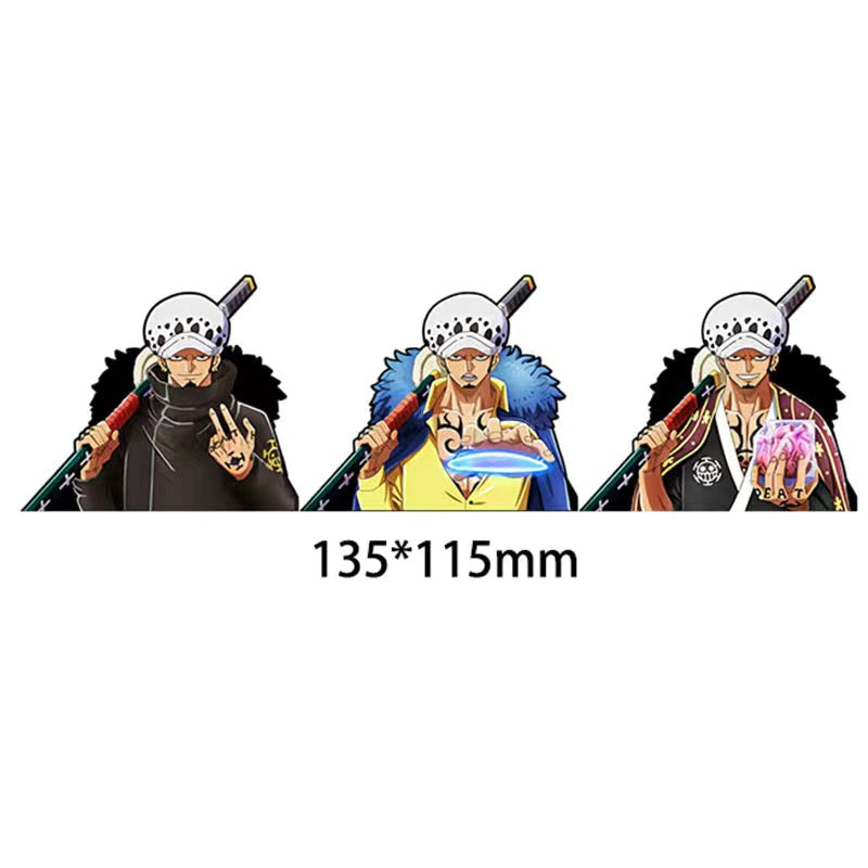 Kid,Luffy,Law,three captains 3D Motion sticker, 3 varieties Of morphologic