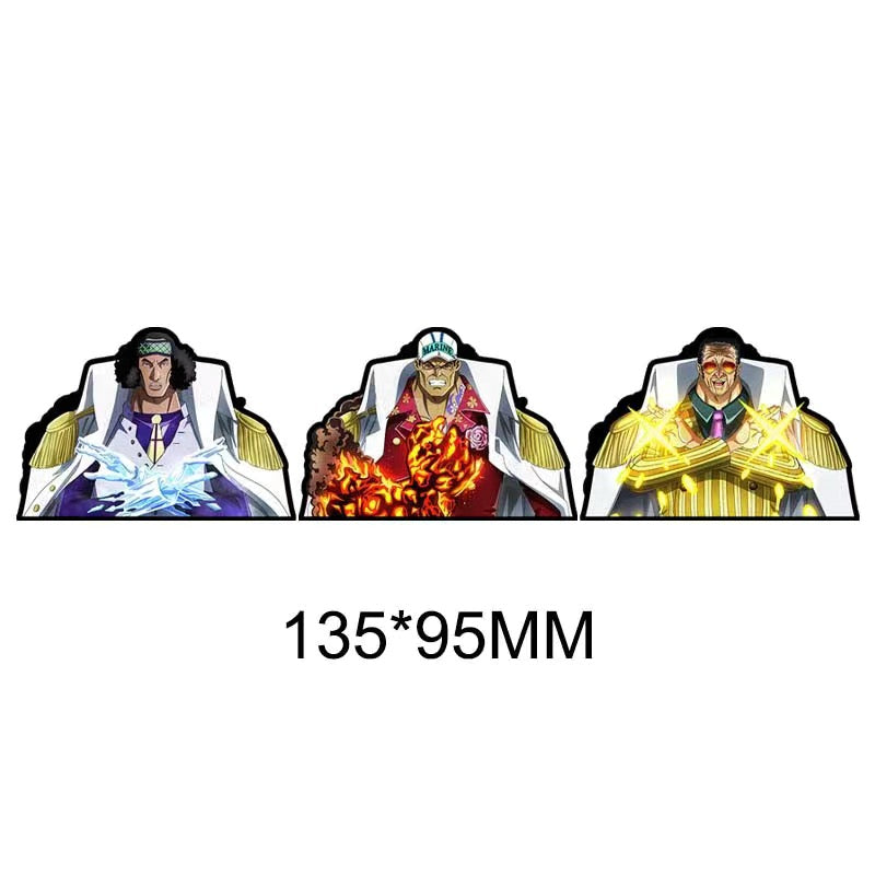 Kid,Luffy,Law,three captains 3D Motion sticker, 3 varieties Of morphologic