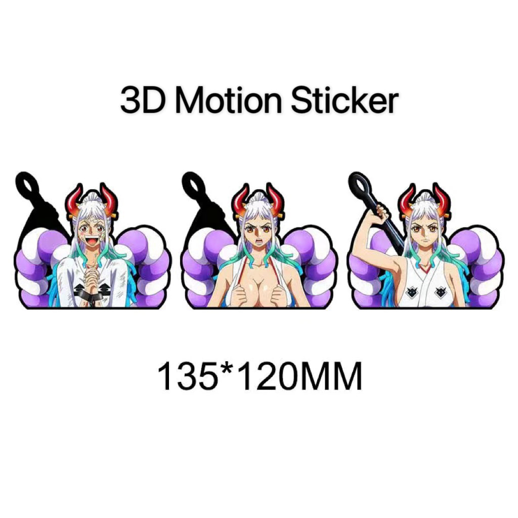 Yamato 3D Motion sticker, 3 varieties Of morphologic