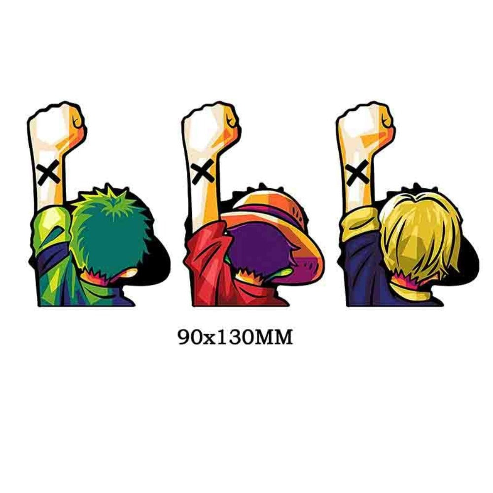 Luffy 3D Motion sticker, 3 varieties Of morphologic