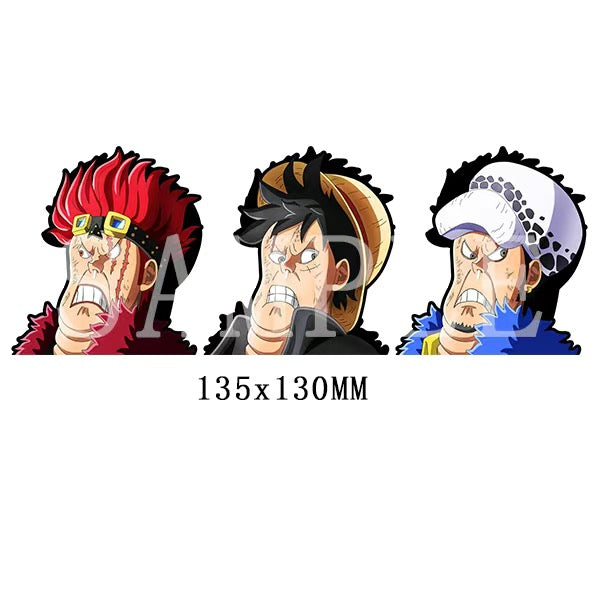 Kid,Luffy,Law,three captains 3D Motion sticker, 3 varieties Of morphologic