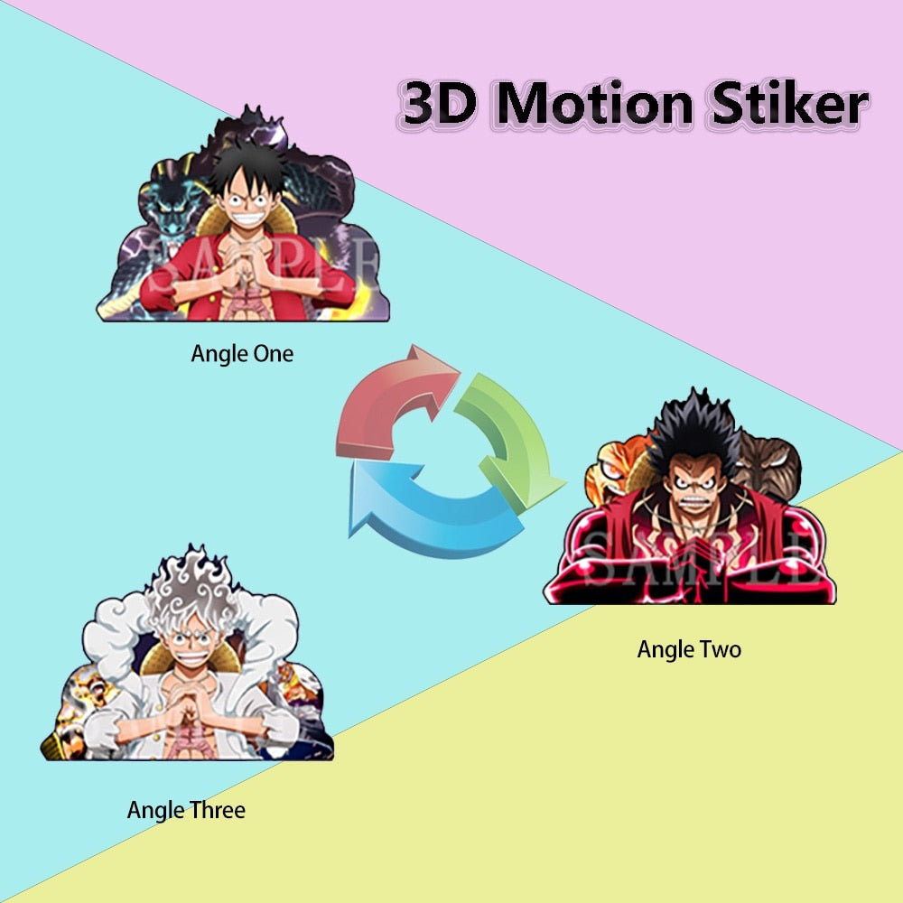 Luffy 3D Motion sticker, 3 varieties Of morphologic