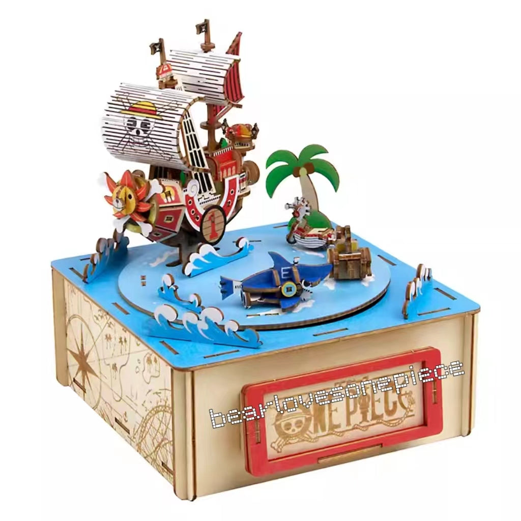 3D Wooden Puzzle The Thousand Sunny Music Box