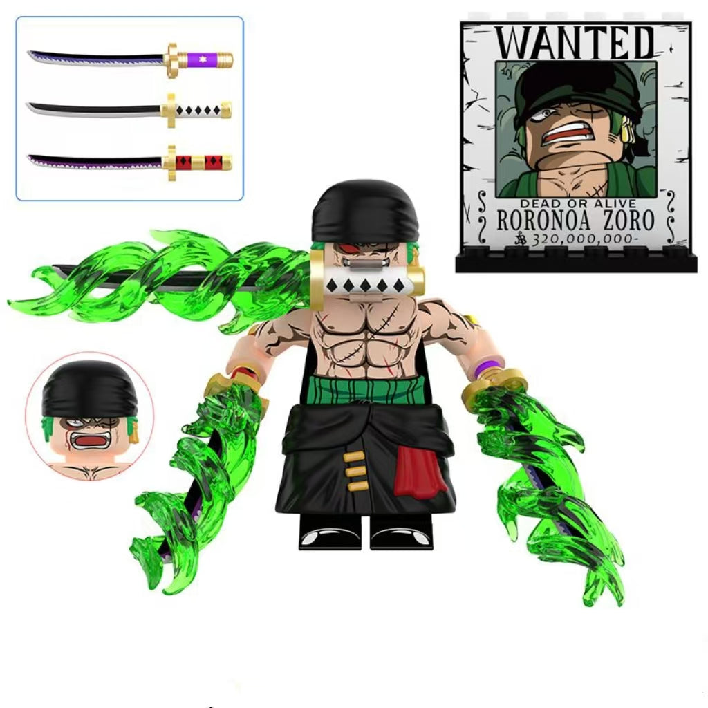 Three Swords Zoro Building Block Mini Figure