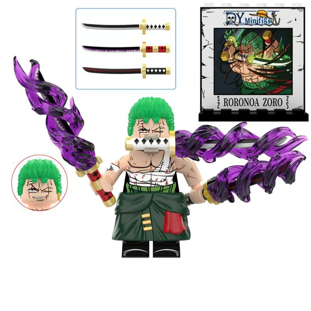 Three Swords Zoro Building Block Mini Figure