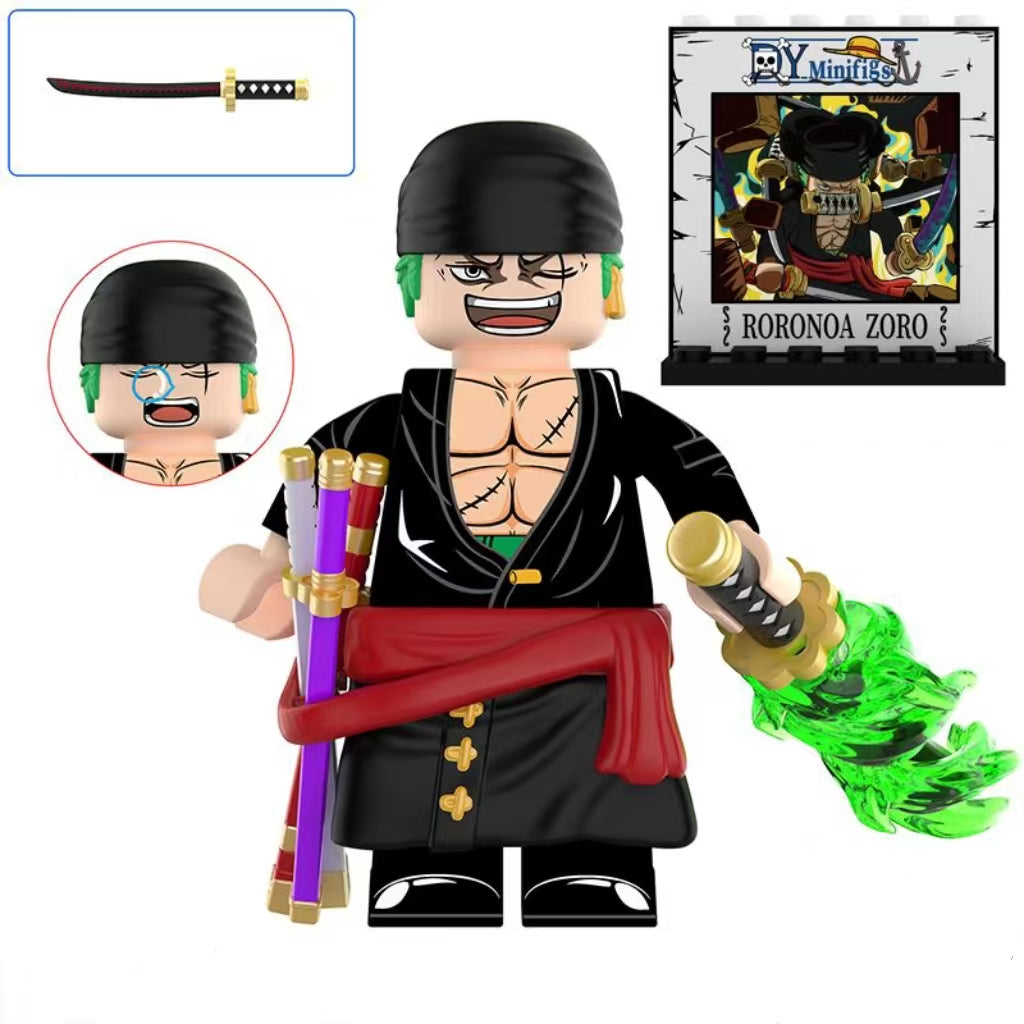 Three Swords Zoro Building Block Mini Figure