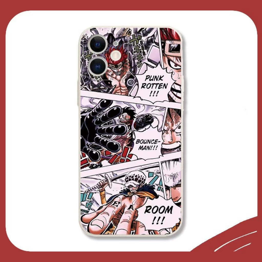 Three Captains Luffy Law Kid  iPhone Case