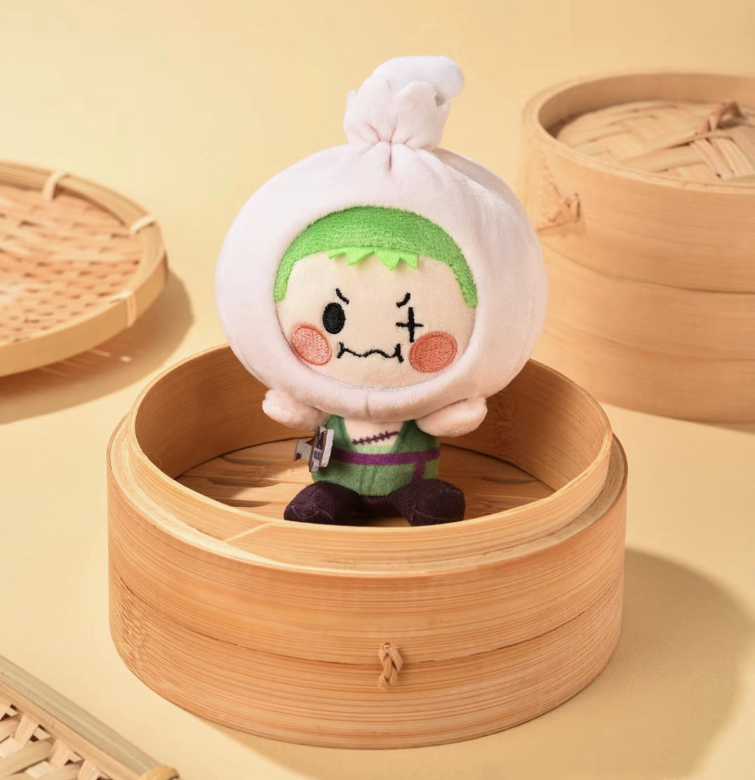 MUGIWARA Limited Luffy Zoro Sanji  Steamed Stuffed Bun Plush Toy
