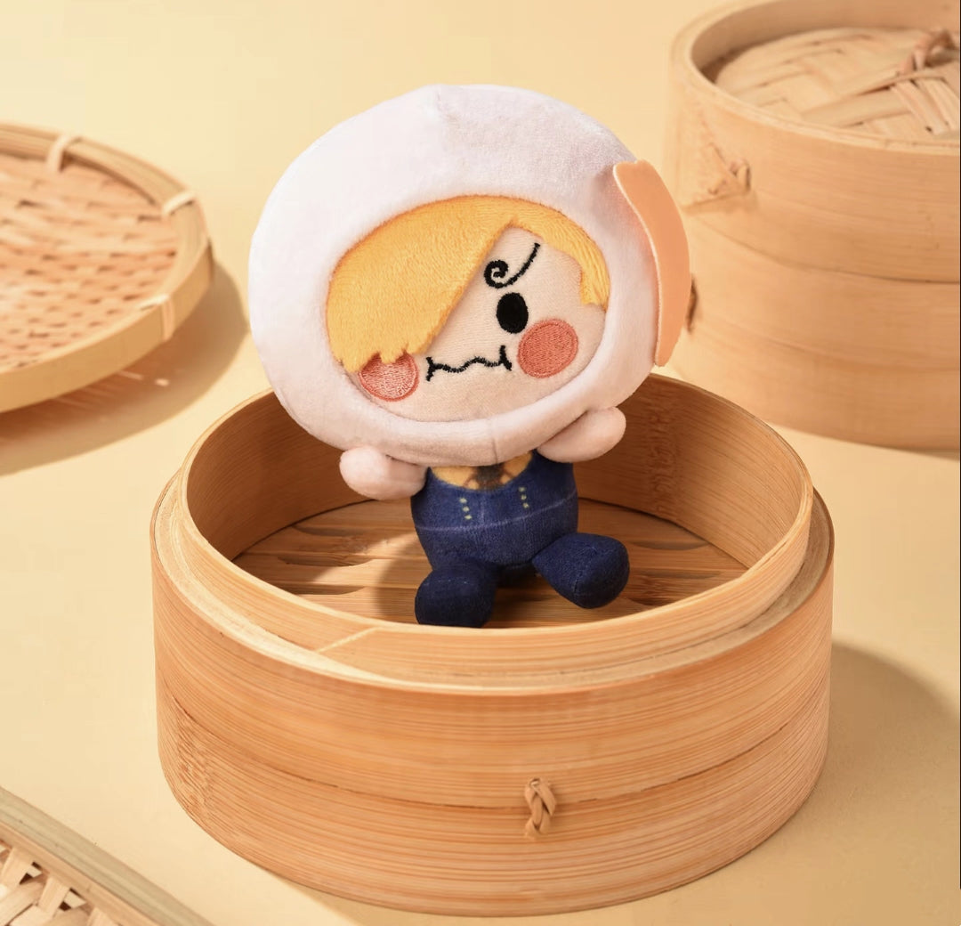 MUGIWARA Limited Luffy Zoro Sanji  Steamed Stuffed Bun Plush Toy