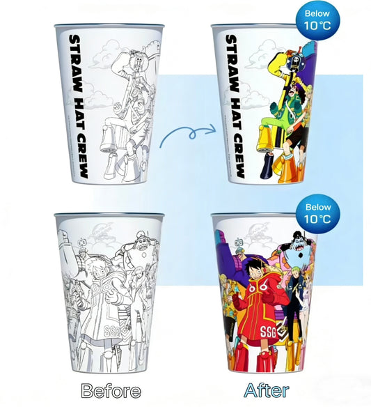 Limited Edition Egghead Strawhats Cold Sensitive Color Changing Cup