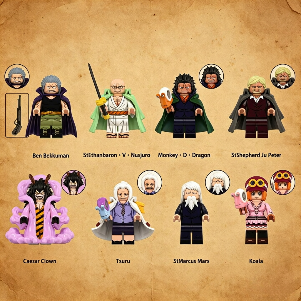 New edition,Five Elders,Koala,Caesar Building Block Mini Figure