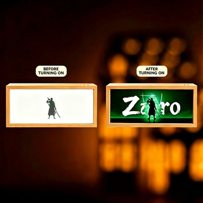 Roronoa Zoro Light Painting Night Light for Desk Setup