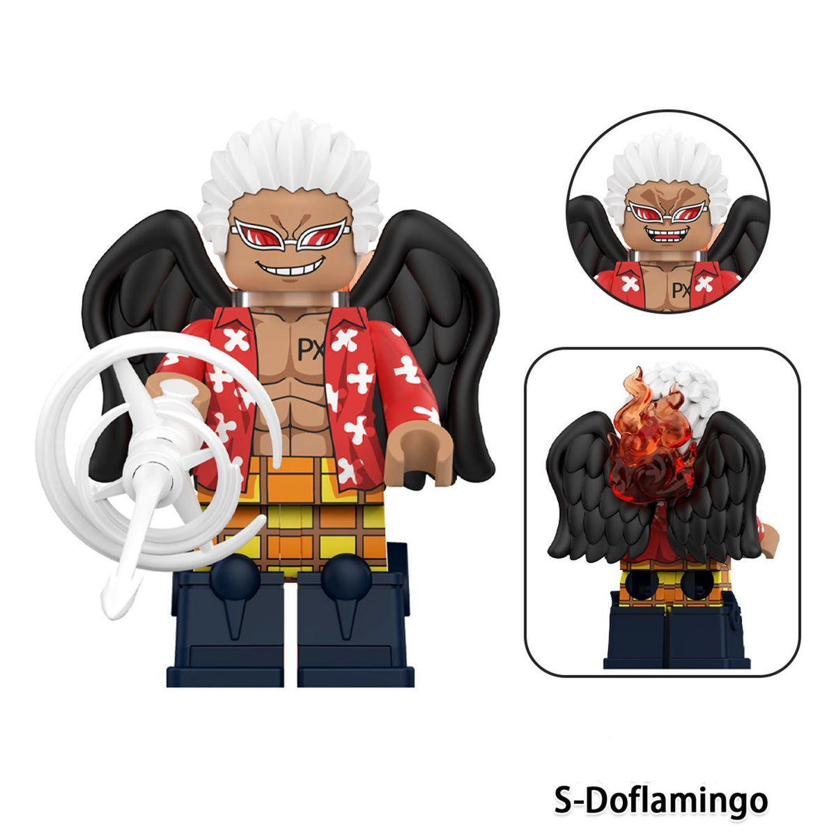 New edition,Seraphim,Rob Lucci Awakening Version Building Block Mini Figure
