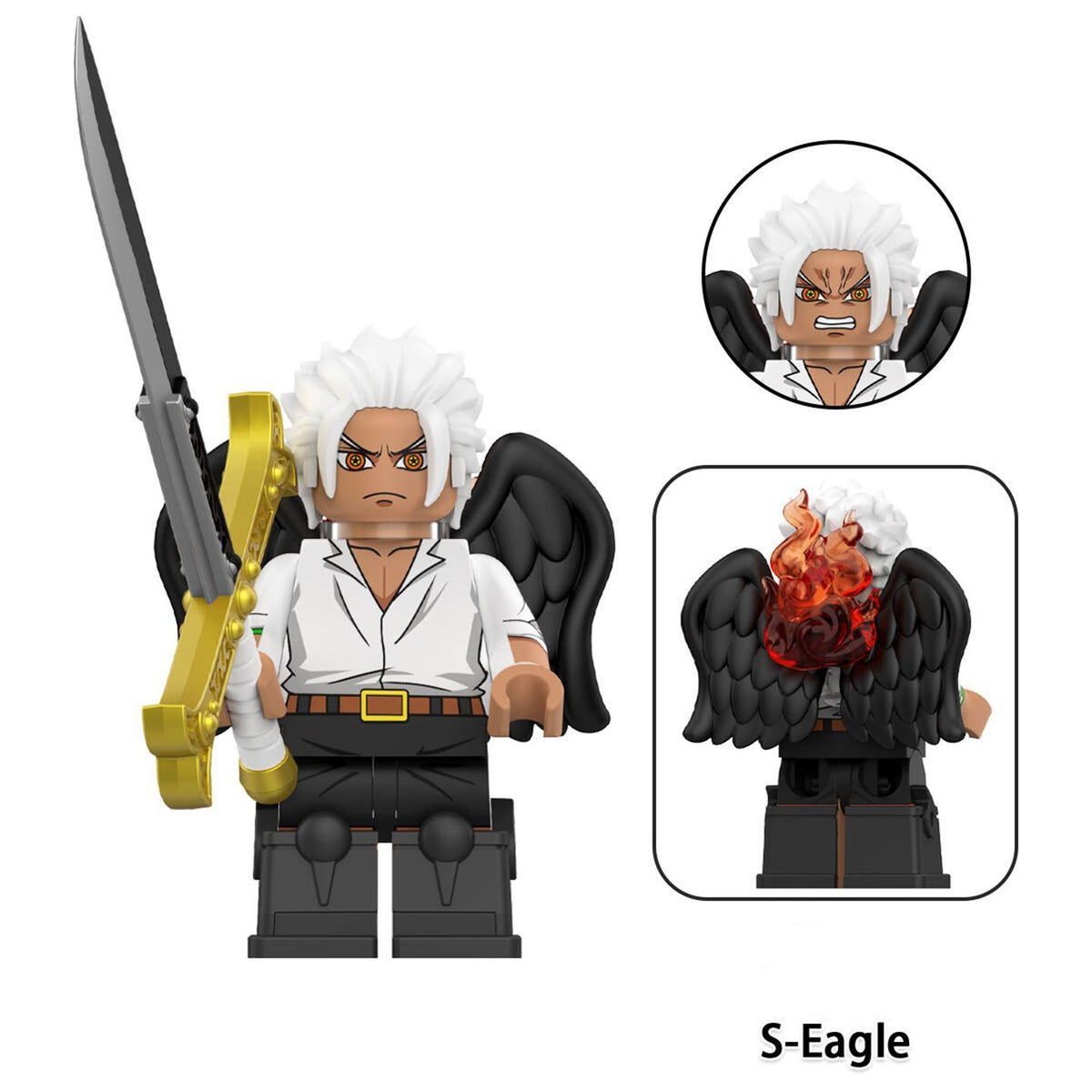 New edition,Seraphim,Rob Lucci Awakening Version Building Block Mini Figure