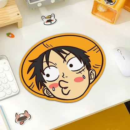 Cute Luffy Emoji Mouse Pad