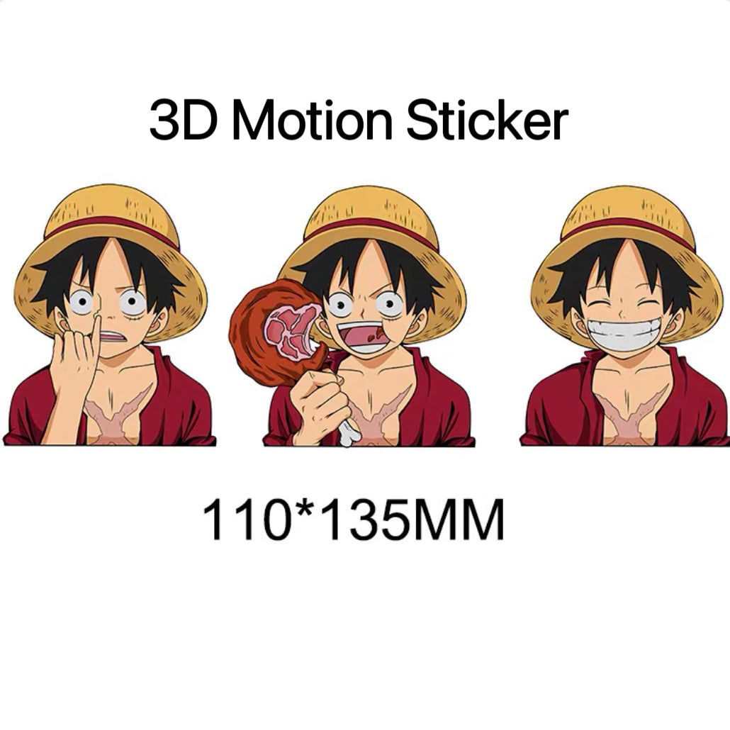 Gear 5 Luffy 3D Motion sticker, 3 varieties Of morphologic