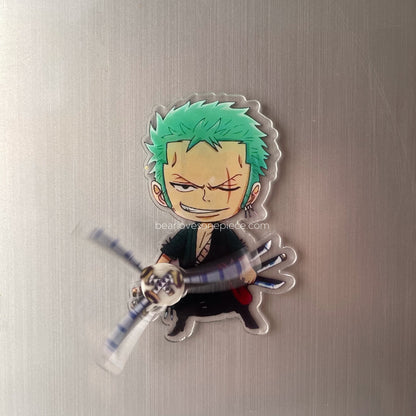 Three Swords Zoro Refrigerator Magnet
