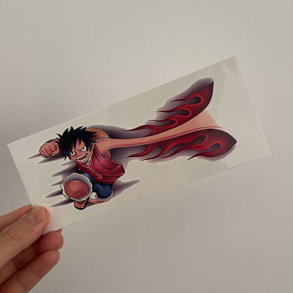 Luffy Red Hawk Herbal Plant Tattoo Sticker