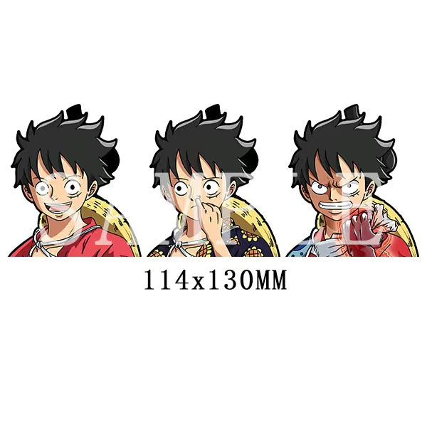 Luffy,Zoro,Sanji,three frightened men 3D Motion sticker, 3 varieties Of morphologic