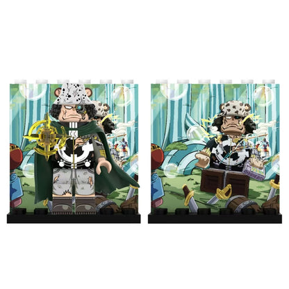 New edition,Young Whitebeard,Kuma,Shanks Building Block Mini Figure