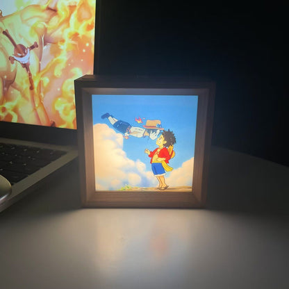 Luffy Ace Zosan Perona Hancock Square Light Painting Desk Lamp