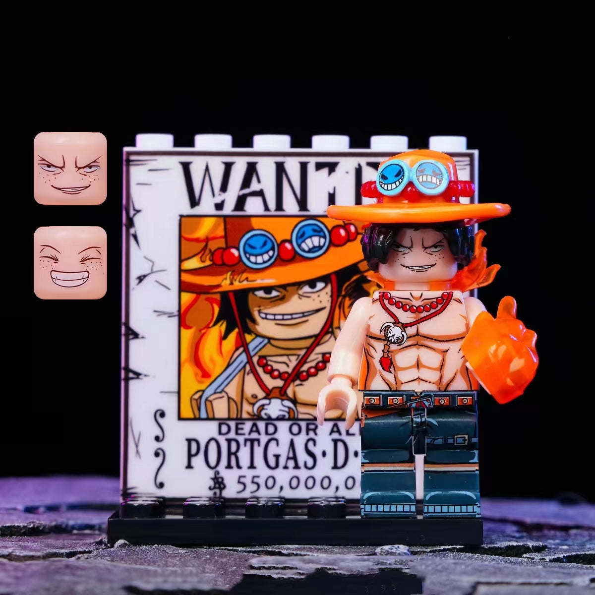 OP Characters Building Block Mini Figure with Background