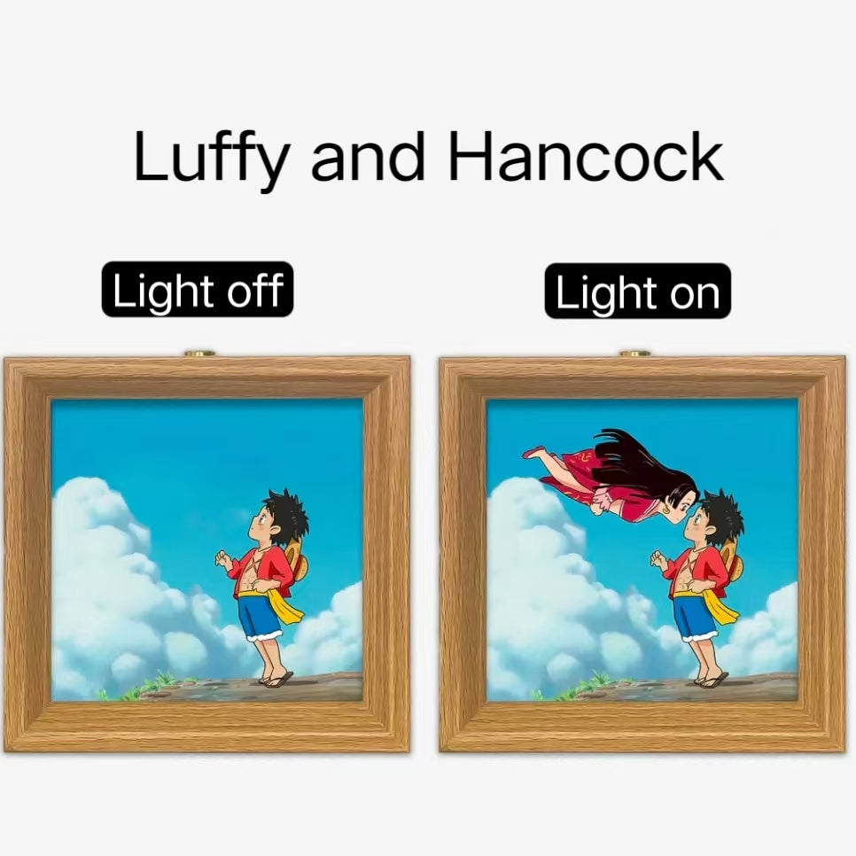 Luffy Ace Zosan Perona Hancock Square Light Painting Desk Lamp