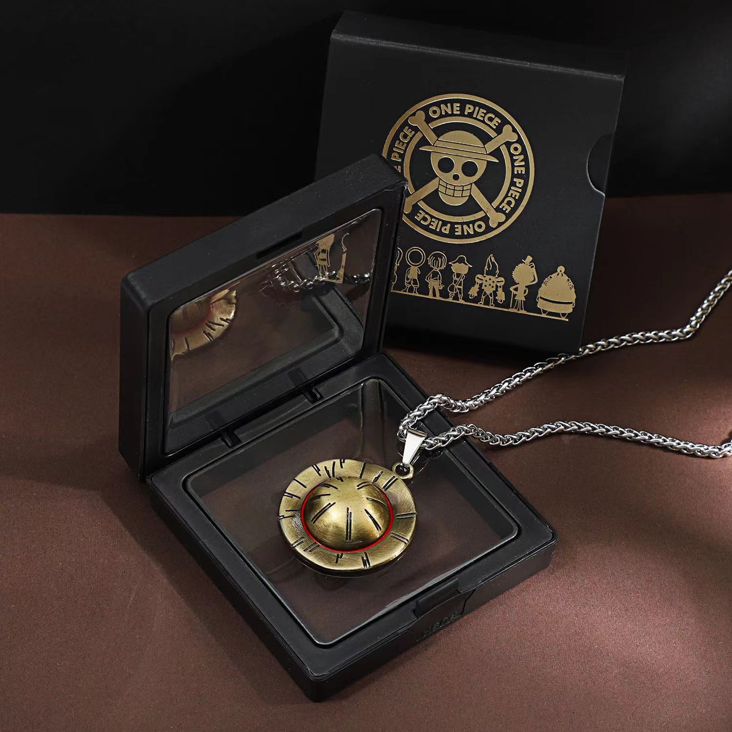 Luffy,Law,Zoro,Ace 360° Rotatable Necklace