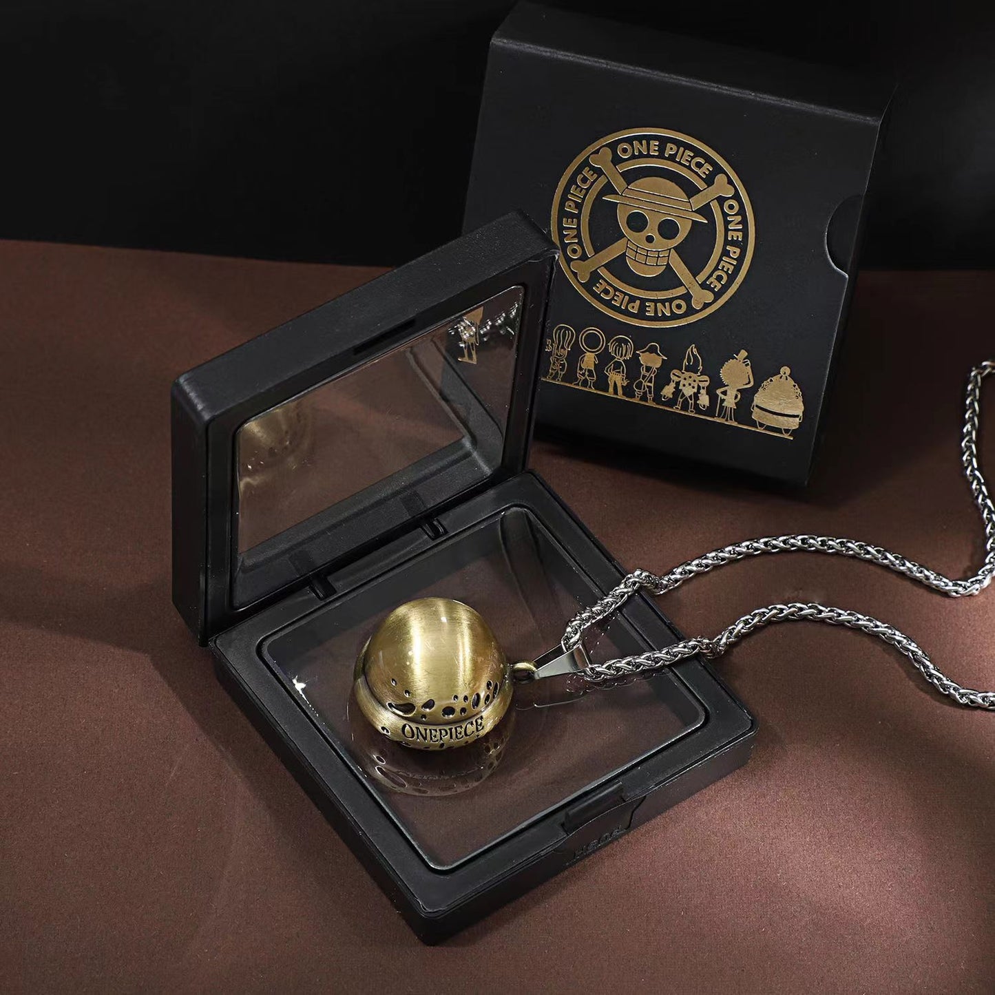 Luffy,Law,Zoro,Ace 360° Rotatable Necklace