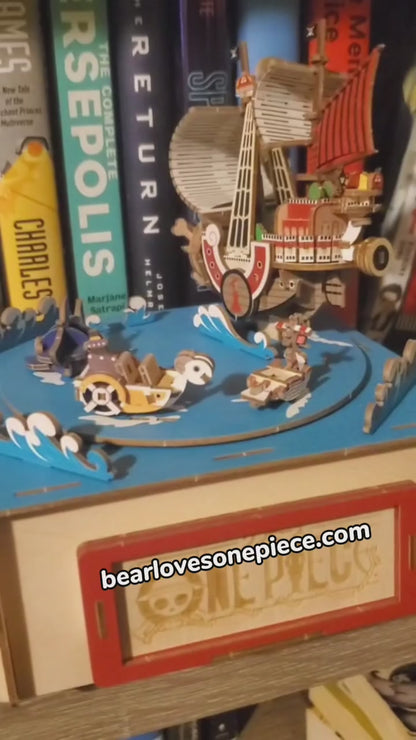 3D Wooden Puzzle The Thousand Sunny Music Box