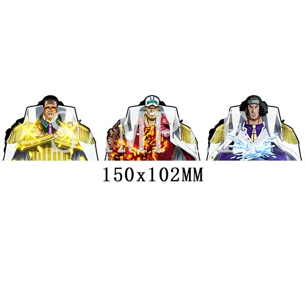 Three Admirals 3D Motion sticker, 3 varieties Of morphologic