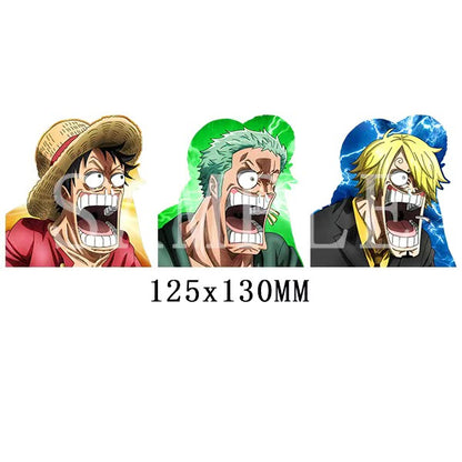 Luffy,Zoro,Sanji,three frightened men 3D Motion sticker, 3 varieties Of morphologic